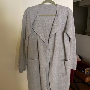 Jcrew Juliette collarless sweater blazer - grey